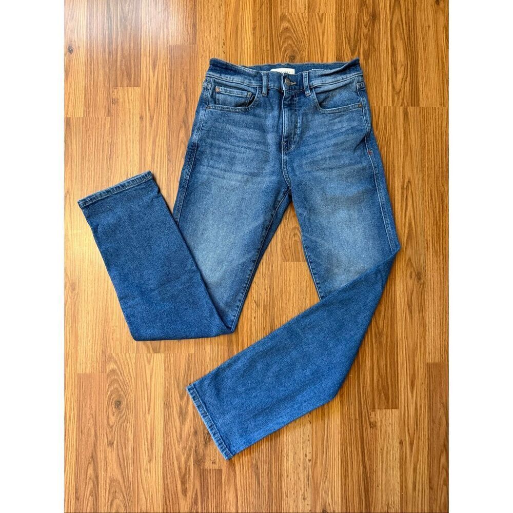 Warp+Weft Womens Belize City Vintage Straight Jeans Blue Denim Light Wash Size 2